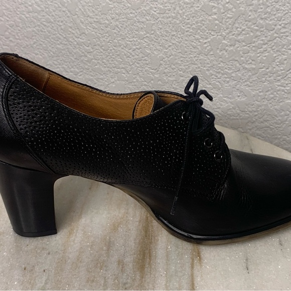 Embassy London heels Oxford shoes sz 8 EU 39 Black Women's Lace-Up - Picture 7 of 11